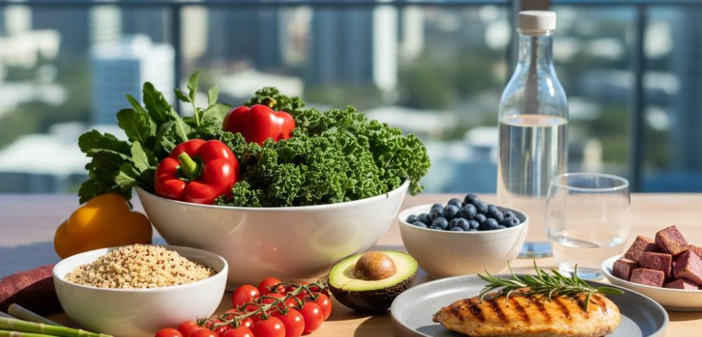 Nutrition coaching for women Brisbane — Angela Vella 45 Dark Blue Fitness