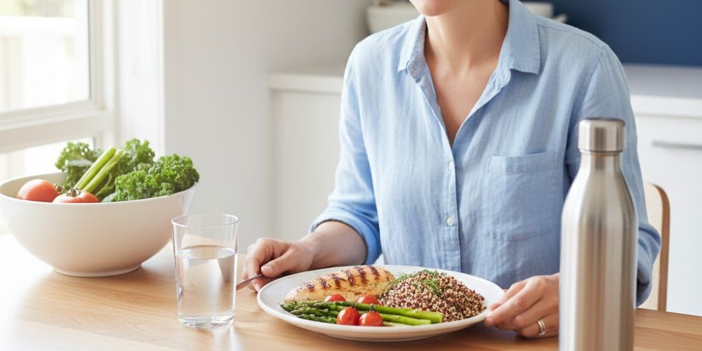 Women enjoying a healthy flexible meal — 45 Dark Blue Fitness Brisbane